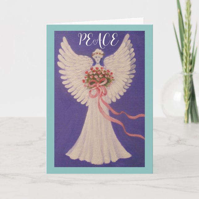 Tarjeta de felicitación estándar Peace Angel, dobl (Anverso)