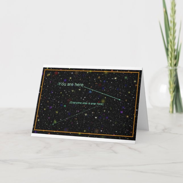 Tarjeta de felicitación "Estás Aquí" (Anverso)