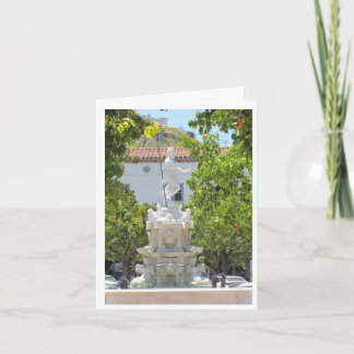 Tarjeta de felicitación - Estatua de Neptuno en el