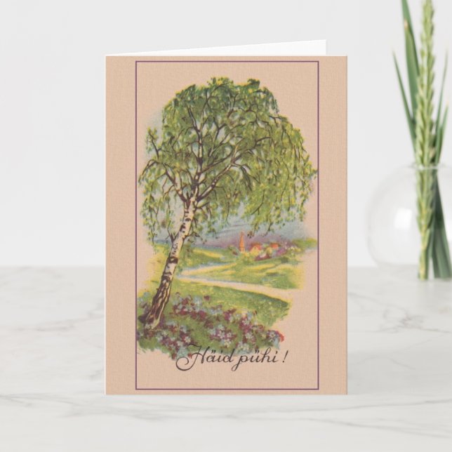 Tarjeta de felicitación estonia del navidad de (Anverso)