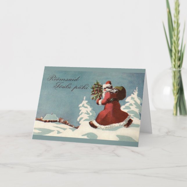Tarjeta de felicitación estonia del navidad del (Anverso)