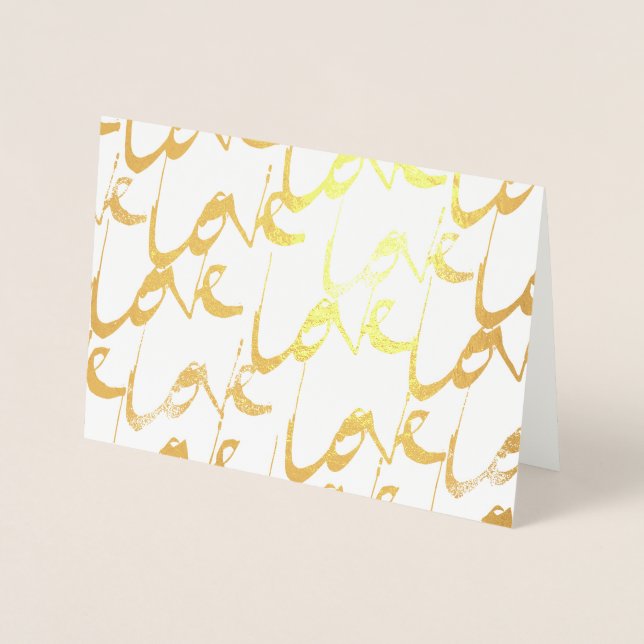 Tarjeta de felicitación Etched Relieve metalizado  (Anverso)