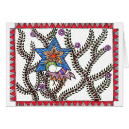 Tarjeta de felicitación étnica del navidad de