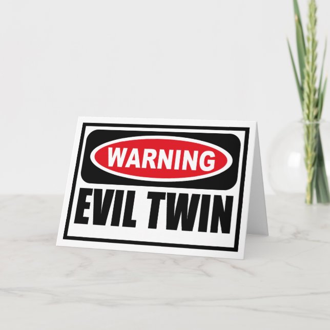Tarjeta de felicitación EVIL TWIN (Anverso)