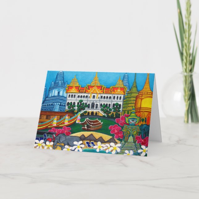 Tarjeta de felicitación exótica de Bangkok (Anverso)