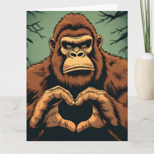 TARJETA DE FELICITACIÓN EXTRA GRANDE BIGFOOT TE AM