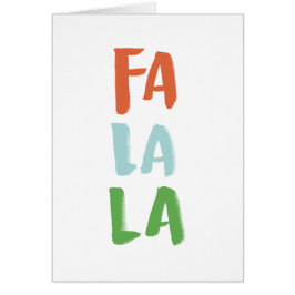 Tarjeta de felicitación Fa La La White