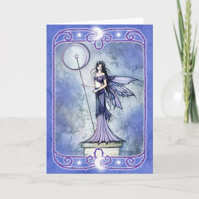 Tarjeta de felicitación Fairy Blank Celestial (Anverso)