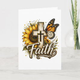 Tarjeta de felicitación Faith and Sunflowers