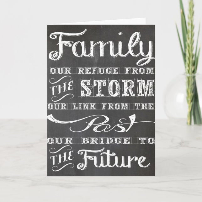 Tarjeta de felicitación familiar (Anverso)