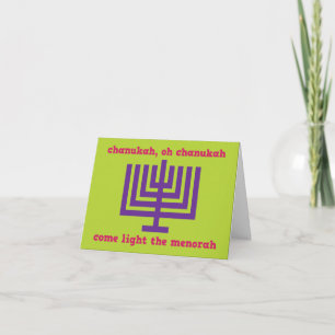 Tarjeta de felicitación familiar de Chanukah