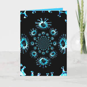 Tarjeta de felicitación - fantasía azul