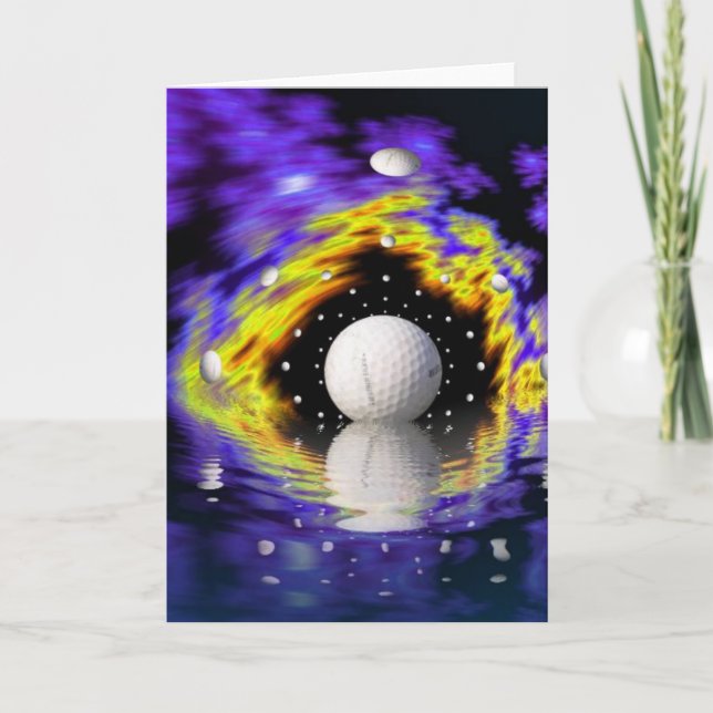 Tarjeta de felicitación Fantasy Golf (Anverso)