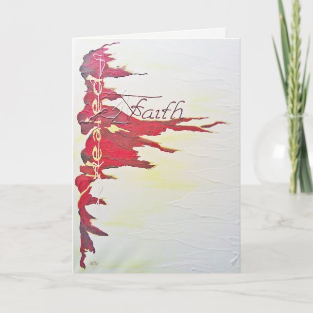 Tarjeta de felicitación - fe, curada (Anverso)