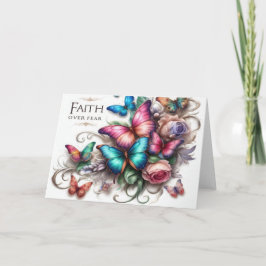 Tarjeta de Felicitación Fe Sobre Miedo Tarjeta Vib