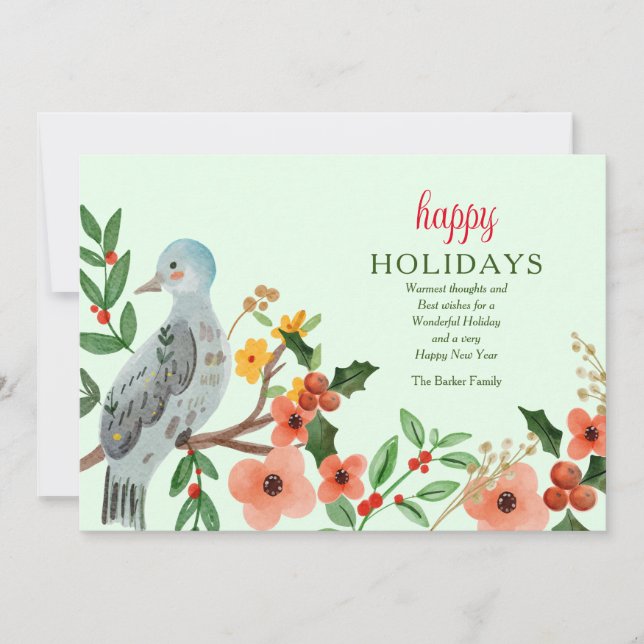 Tarjeta de felicitación Felices Fiestas (Anverso)