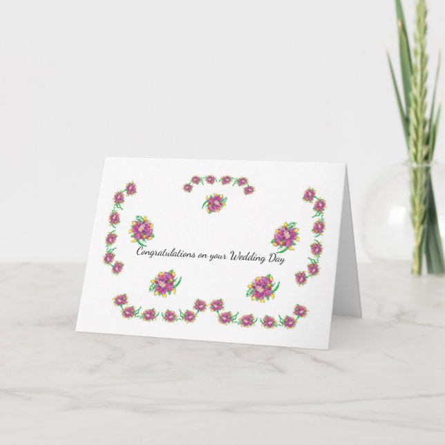 Tarjeta de felicitación :Felicidades por tu día de (Anverso)