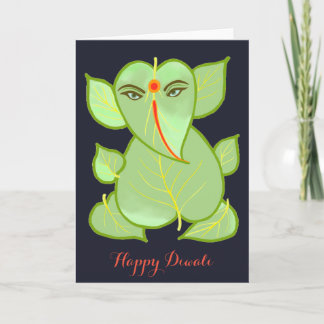 Tarjeta de felicitación feliz abstracta de Ganesha