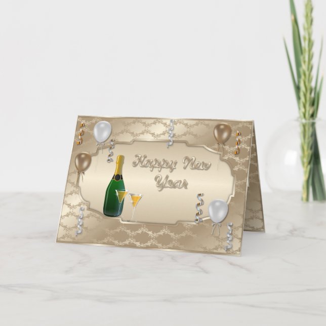 Tarjeta de felicitación Feliz Año Nuevo (Anverso)