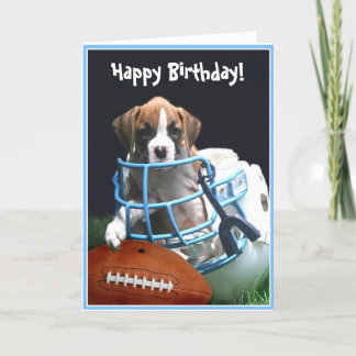 Tarjeta de felicitación feliz de cumpleaños Boxer