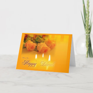 Tarjeta de felicitación feliz de Diwali