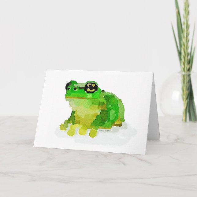 Tarjeta de felicitación feliz de la acuarela de la (Anverso)
