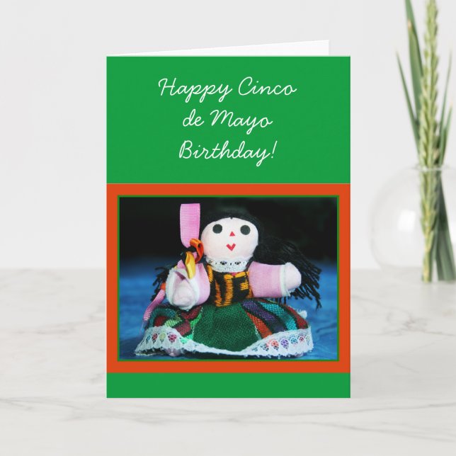 Tarjeta de felicitación feliz de la muñeca del (Anverso)