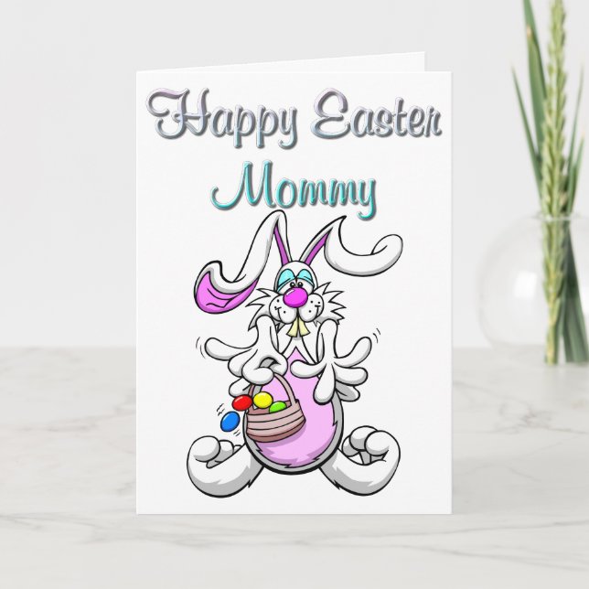 Tarjeta de felicitación feliz de mamá de Pascua (Anverso)