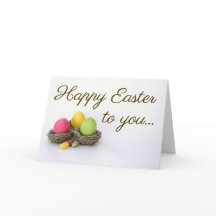 Tarjeta de felicitación feliz de Pascua