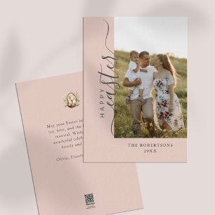 Tarjeta de felicitación feliz de Pascua Minimalist