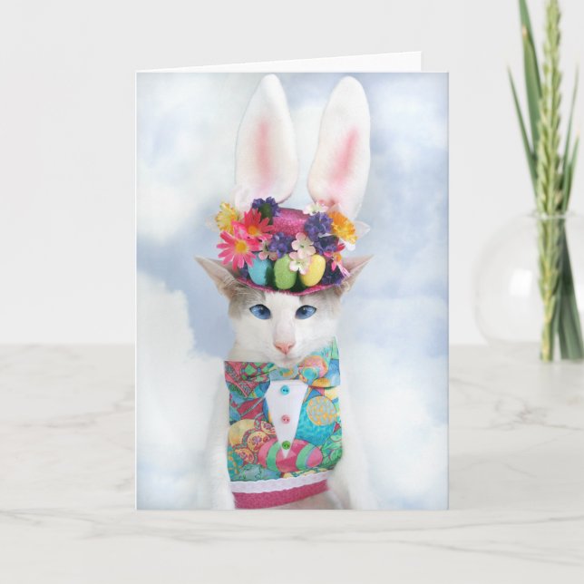 Tarjeta de felicitación feliz de Pascua por (Anverso)