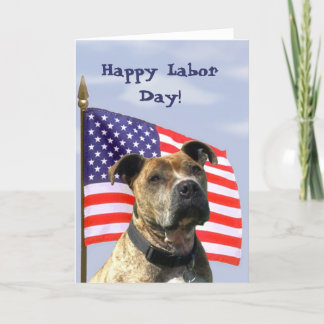Tarjeta de felicitación feliz de Pitbull del Día
