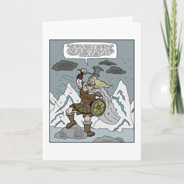 Tarjeta de felicitación feliz de viernes Viking (Anverso)