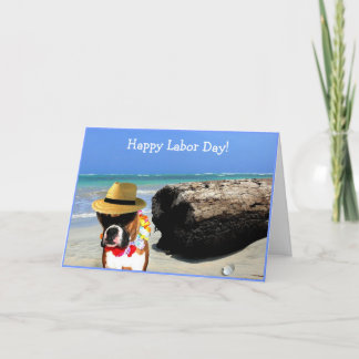 Tarjeta de felicitación feliz del boxeador del Día