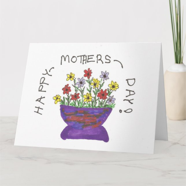 Tarjeta de felicitación feliz del día de madre (Anverso)