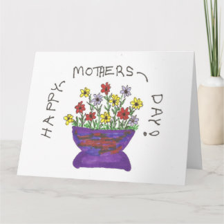 Tarjeta de felicitación feliz del día de madre