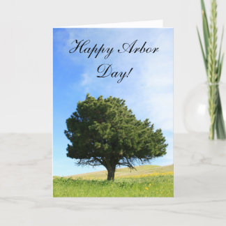 Tarjeta de felicitación feliz del día del árbol