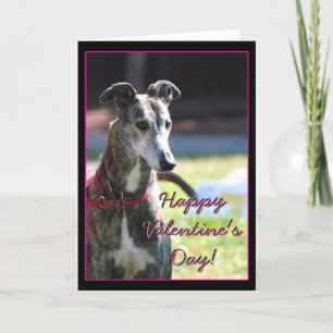 Tarjeta de felicitación feliz del galgo del el día