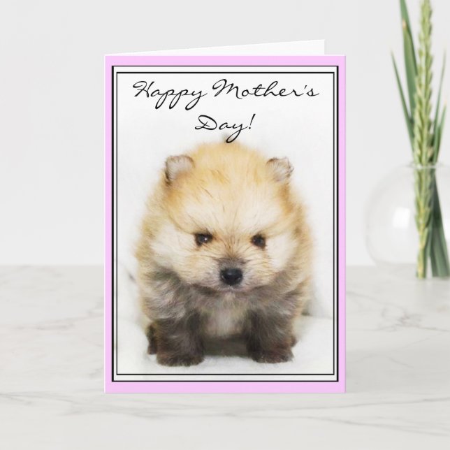 Tarjeta de felicitación feliz del perrito de (Anverso)