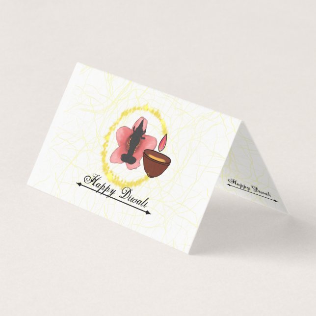 Tarjeta de felicitación feliz Diwali (Anverso)