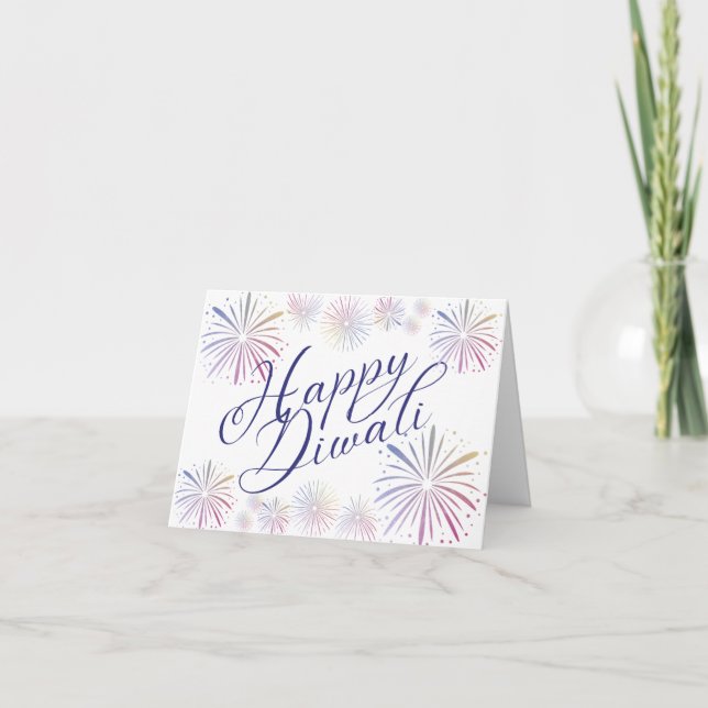 Tarjeta de felicitación feliz Diwali (Anverso)