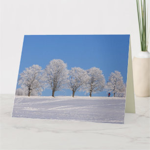 Tarjeta de felicitación FELIZ INVIERNO NIEVE HOLA