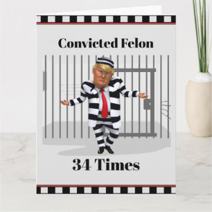 Tarjeta de felicitación Felon de Trump