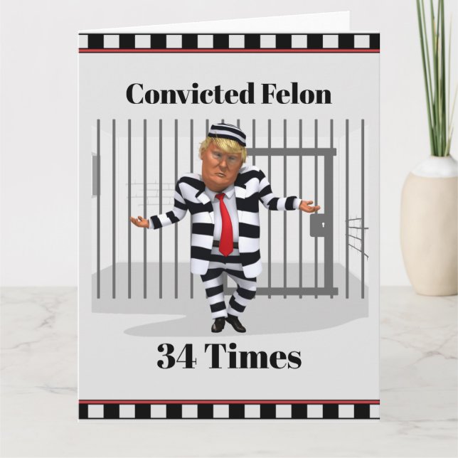 Tarjeta de felicitación Felon de Trump (Anverso)