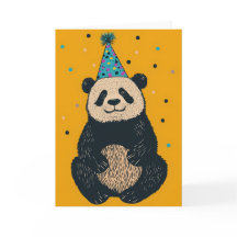 Tarjeta de felicitación fiesta Panda - Diseño dive