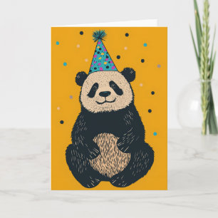 Tarjeta de felicitación fiesta Panda - Diseño dive