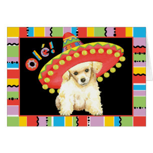Tarjeta de felicitación Fiesta Toy Poodle