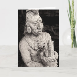Tarjeta de felicitación - figura maya antigua -