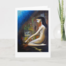 Tarjeta de felicitación figurativa abstracta/surre