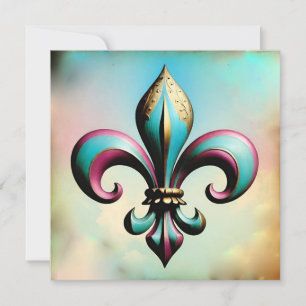 Tarjeta de felicitación Fleur de lis